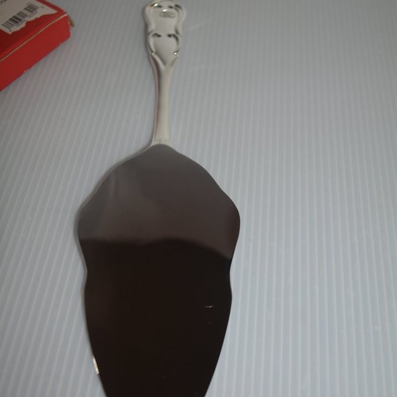 Silverplated Pie Cake Dessert Server Seasons Greetings Christmas Holiday NIB 11" - Picture 5 of 5